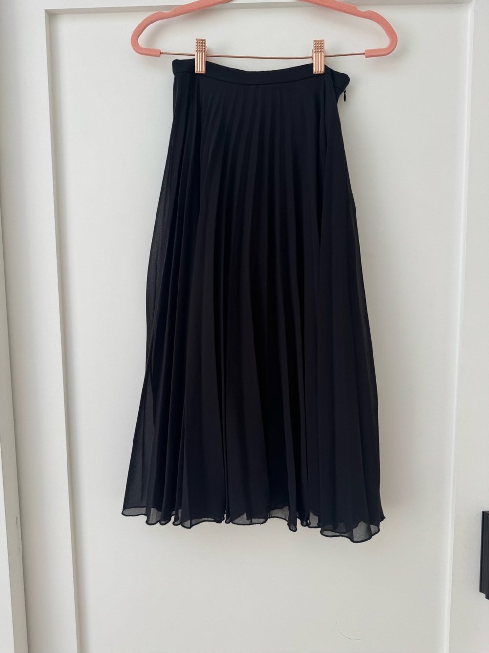 ASOS Black Pleated Midi Skirt